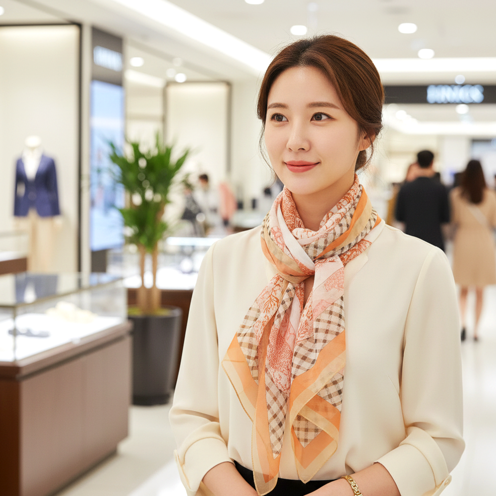 닥스 여성 실크 롱 스카프 50,800원