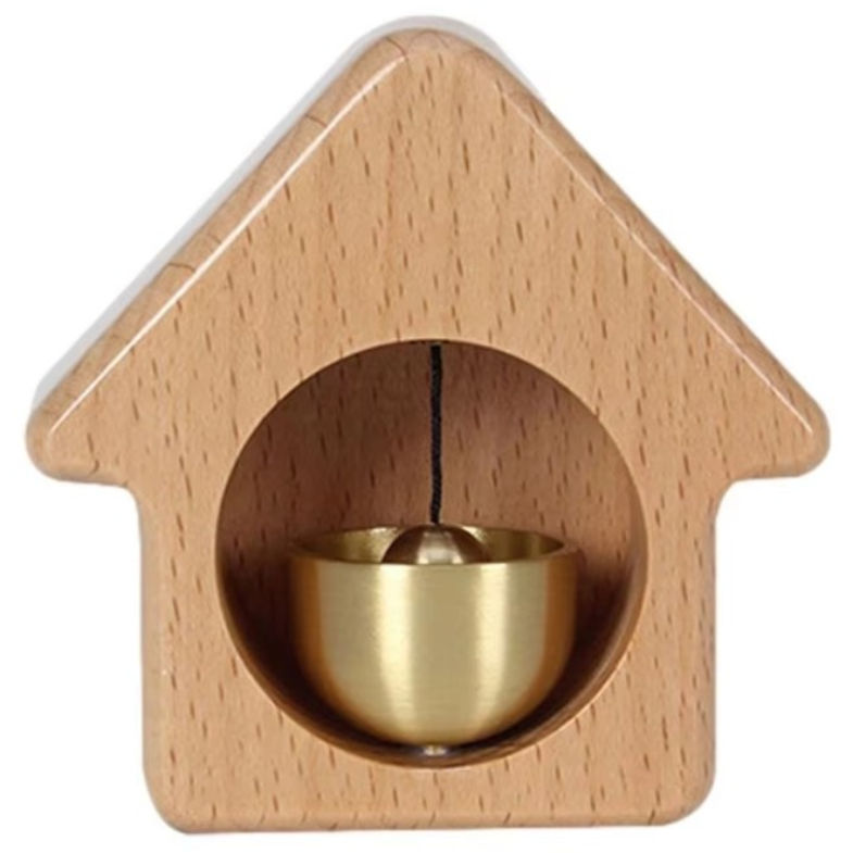 금전운 재물운 행운 풍경종 집모양 원목 자석 도어벨 황동종소리 현관문, 집모양-라이트우드 10,800원