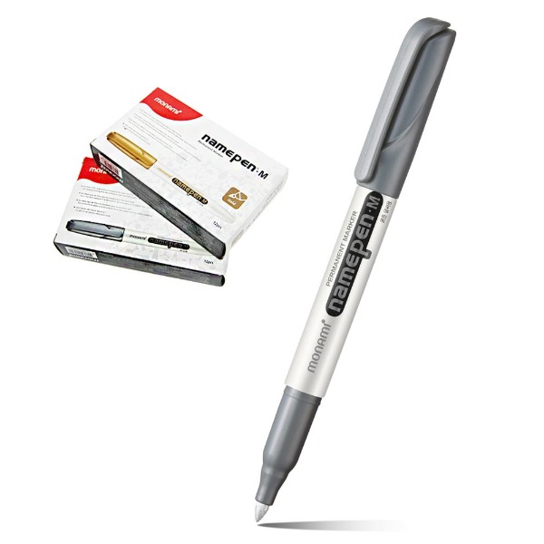 MONAMI) 모나미 네임펜 M 은색 굵은 글씨용 12자루1타 15,300원