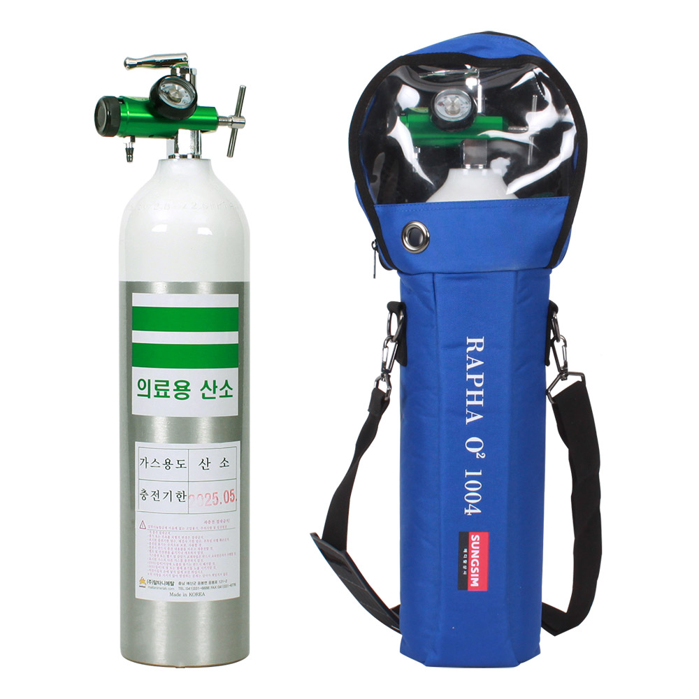 그랜드메디 휴대용 산소호흡기 2.8L(산소통+레귤레이터+콧줄+가방), 1개 267,080원