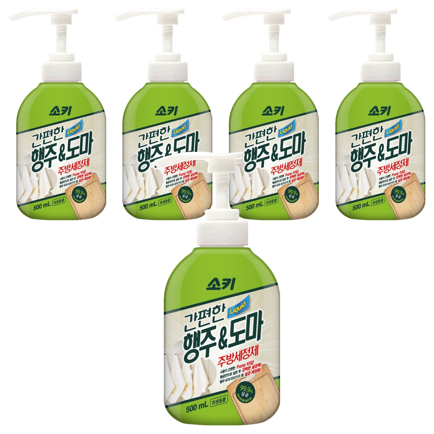 소키 간편한 행주 앤 도마 주방세정제, 500ml, 5개 14,450원