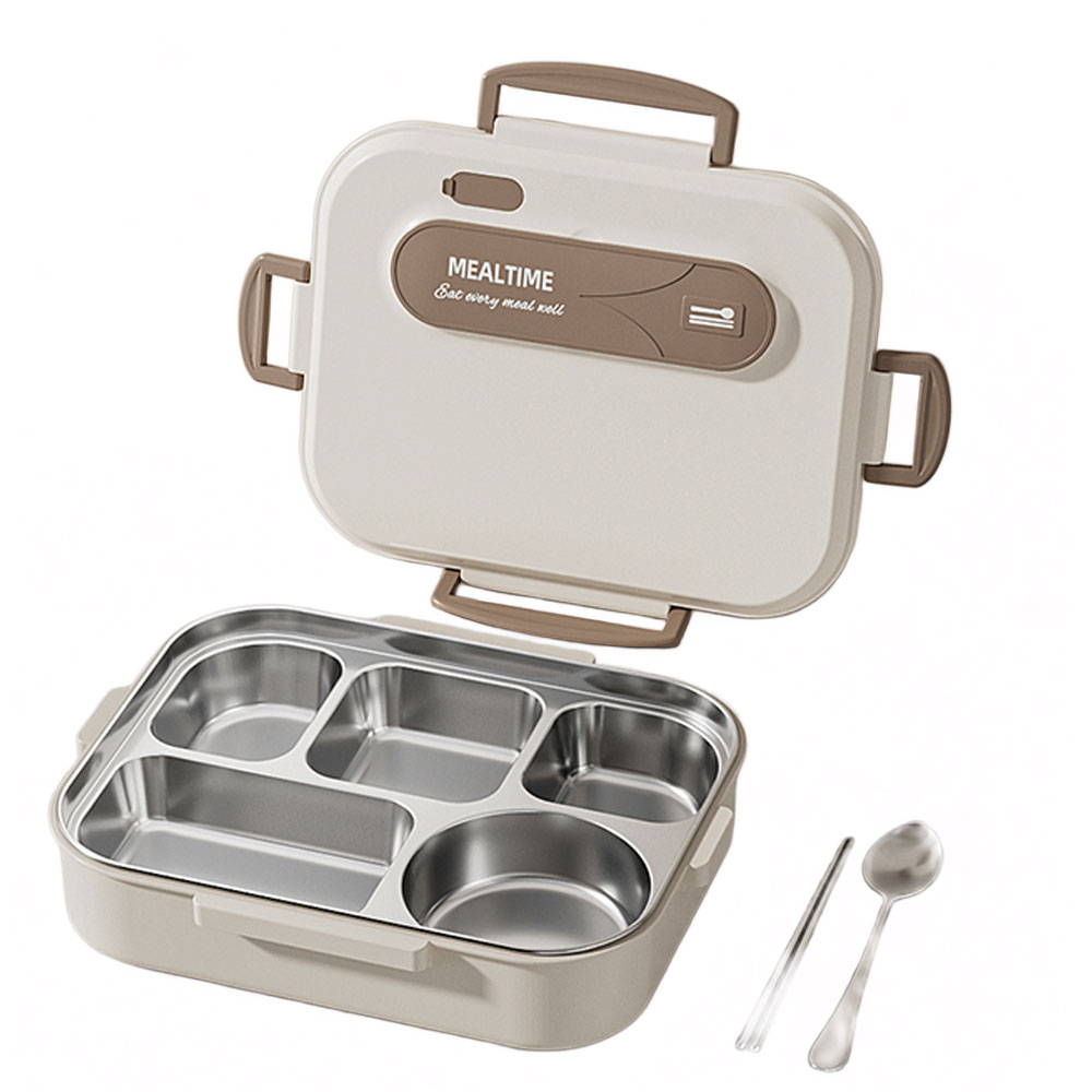 316스텐 도시락통 5칸 밀폐형 직장인 학생용 점심 도시락 + 수저세트 추가구성 19,800원