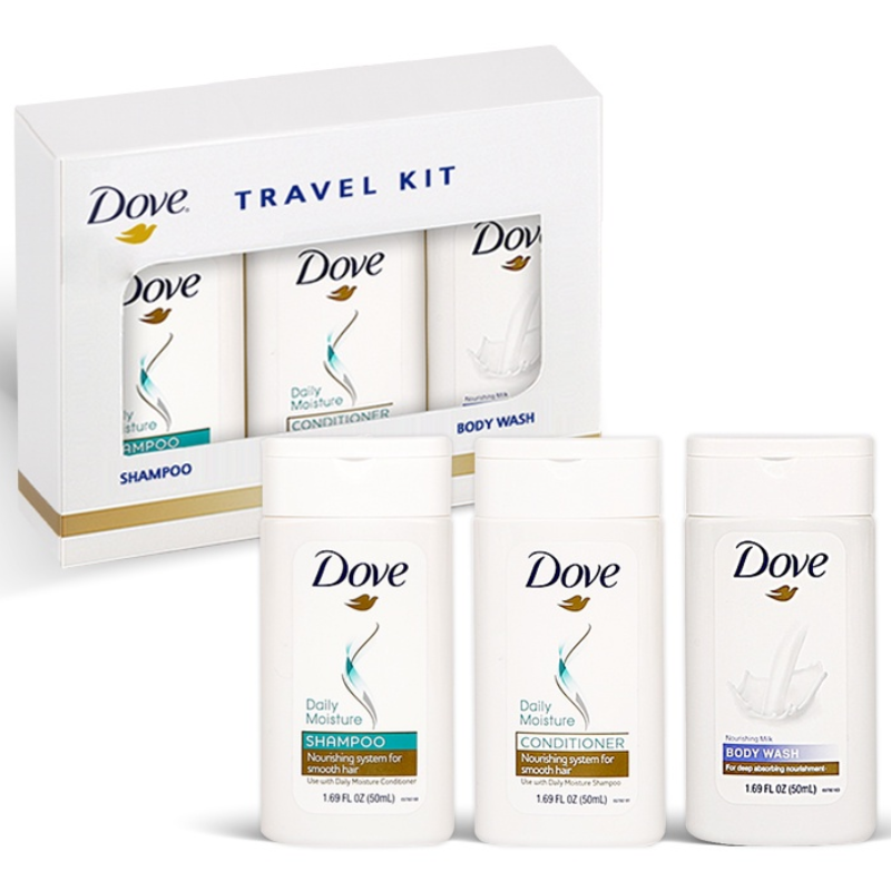 [도브] Dove 샴푸 바디워시 컨디셔너 여행용 3종세트, 1세트 4,800원
