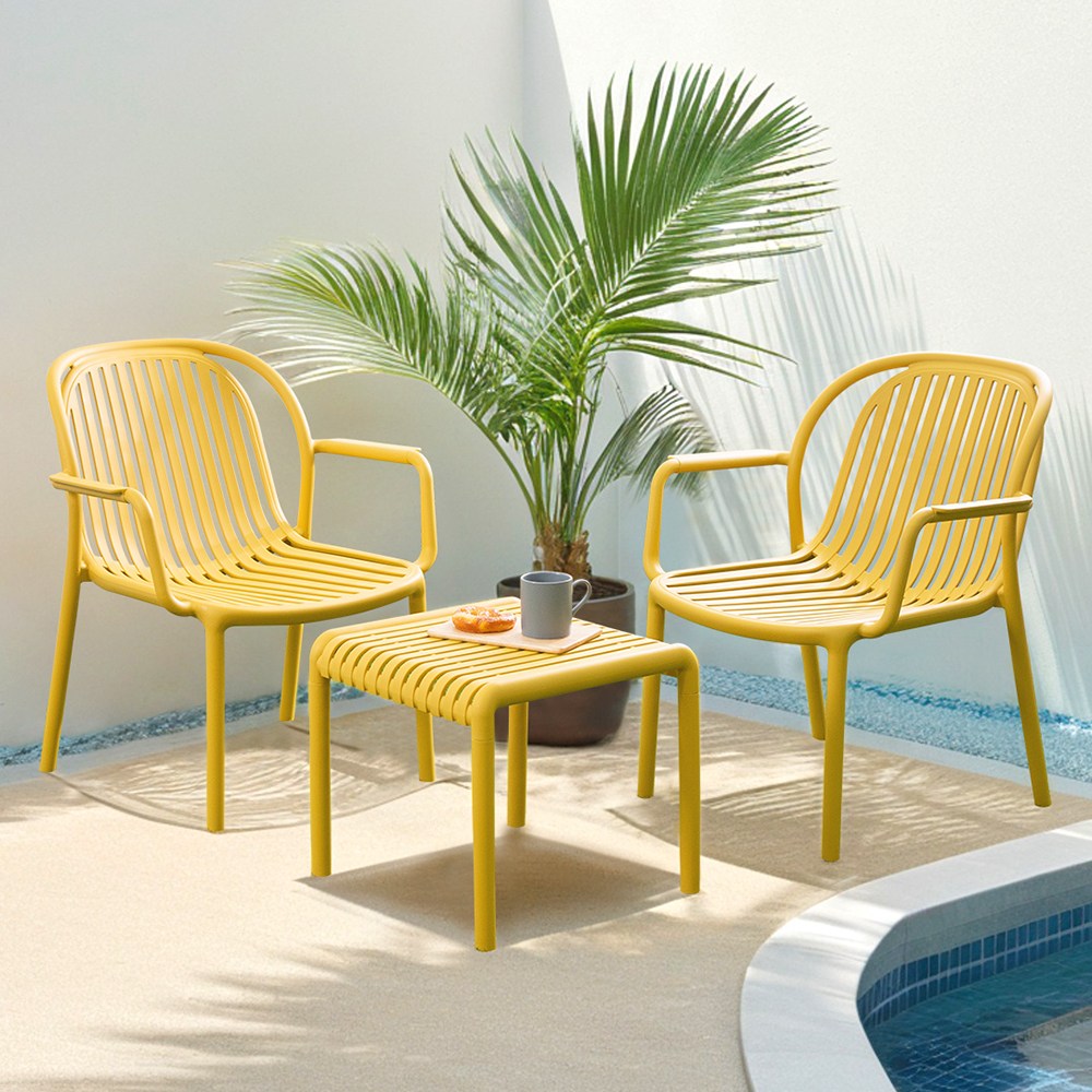 몬스 라운지 2인 야외 실내 카페 티 테이블 의자 세트 164,000원