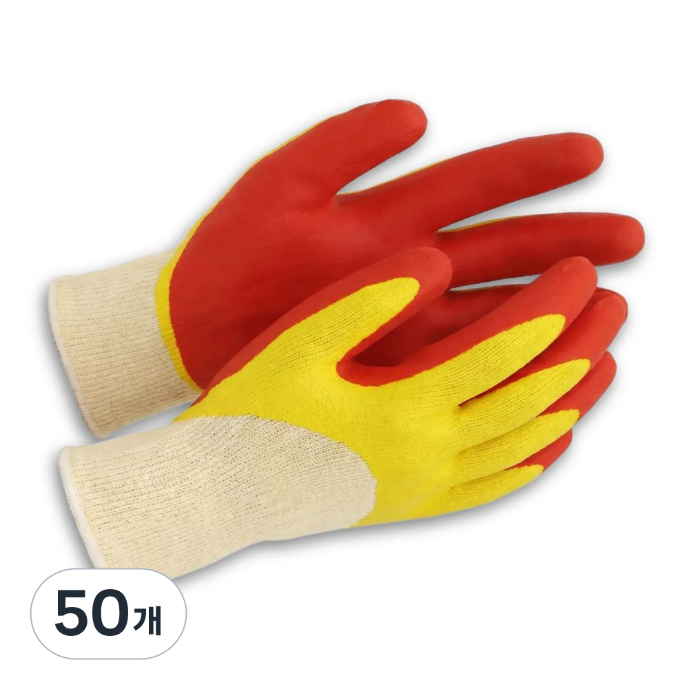 베아트룸 방수 2중 코팅 작업 목장갑, 50개, 혼합색상 40,200원