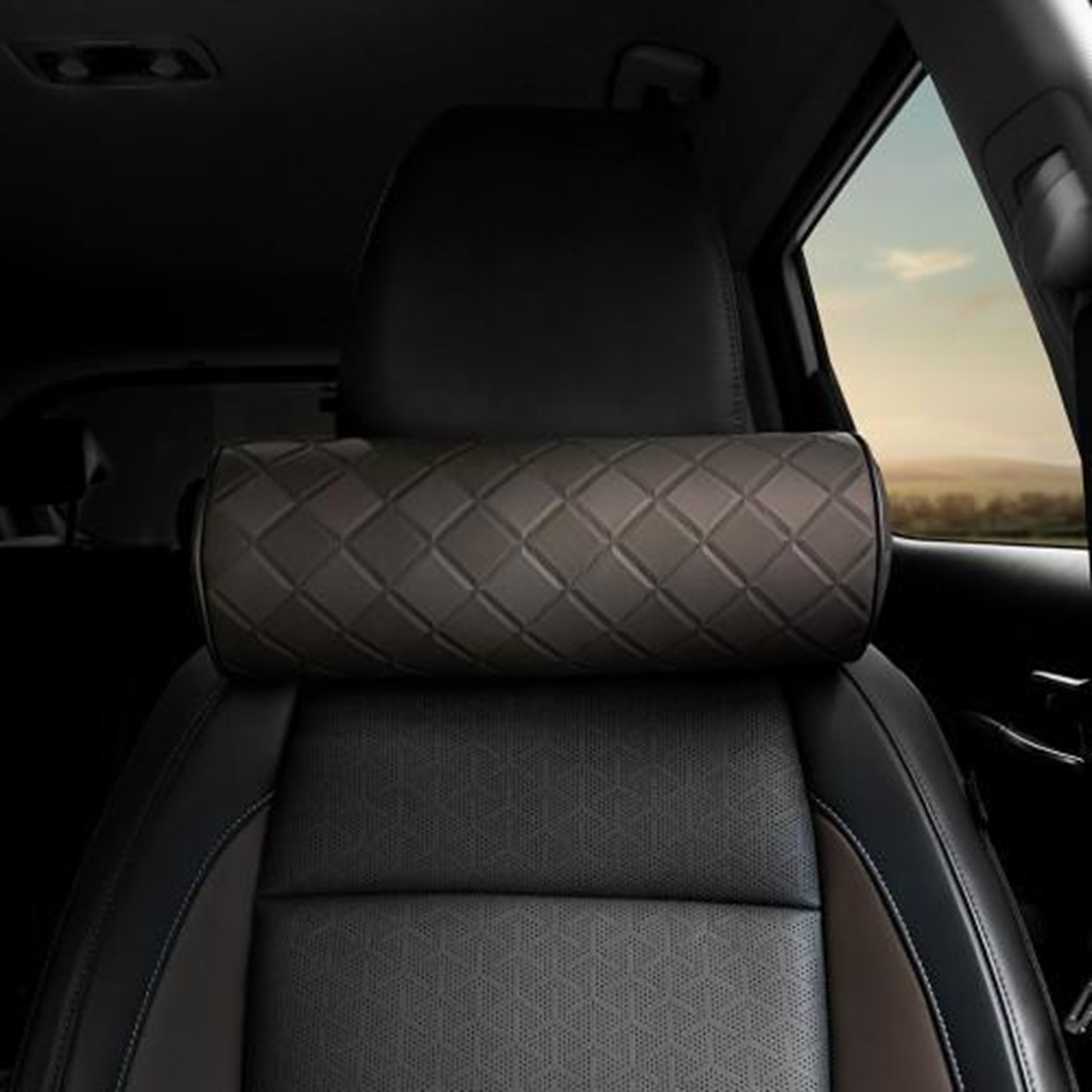 아망디에 프리미엄 원통형 차량용 목쿠션 헤드레스트 최고급 가죽 소재 6,500원