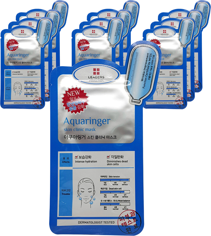 리더스 아쿠아링거 스킨클리닉 마스크, 1개입, 10개 8,330원