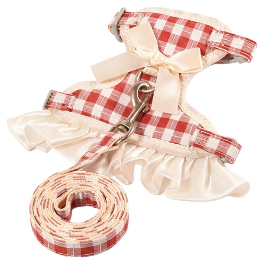둥둥펫 반려동물 체크 레이스 하네스 + 리드줄 세트 6,800원