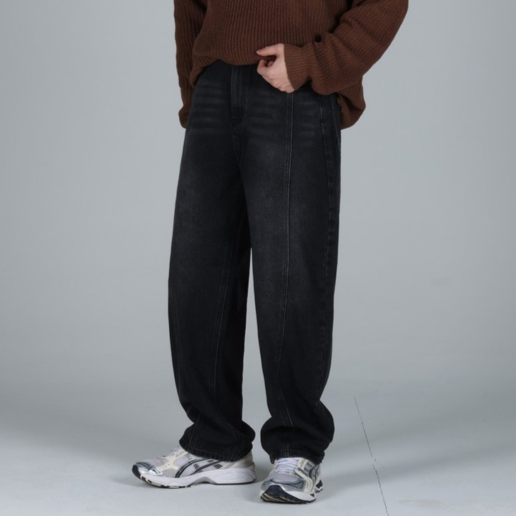 이브클로젯 남성용 커브드 앞절개 벌룬 청바지 6685-1 39,800원