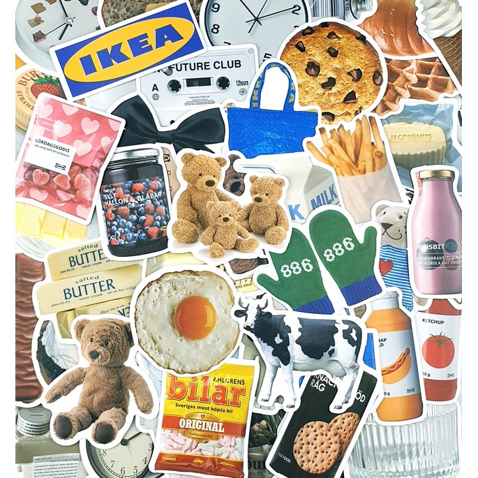 코요아칸 귀여운 다꾸스티커 세트 오브젝트 다이어리꾸미기 힙한 하이틴 노트북 음식 인스 4,200원