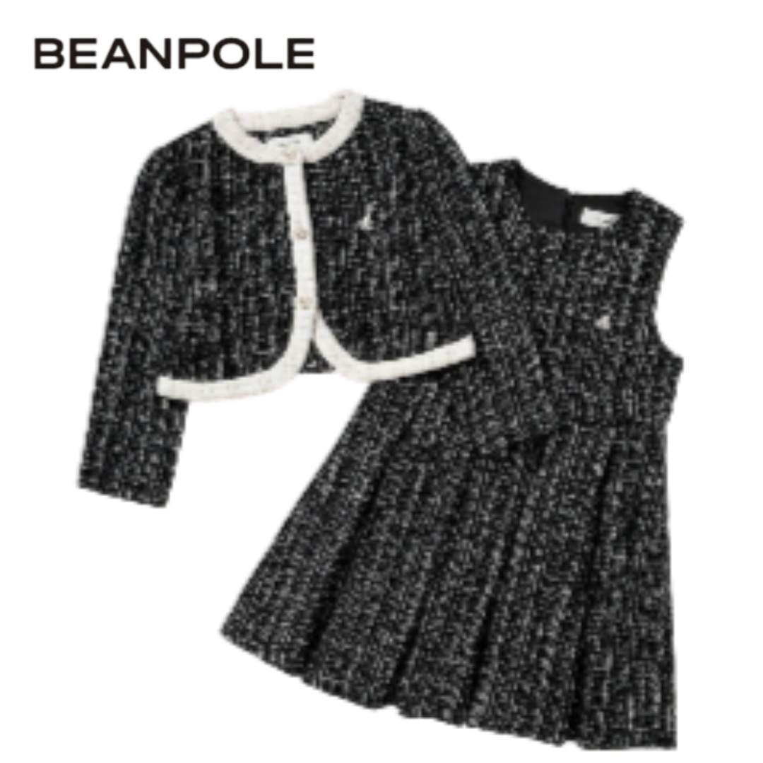 [매장발송] 빈폴 여아 원피스 세트 키즈 하객룩 겨울 초등 입학 졸업 블랙 트위드 재킷 209,000원