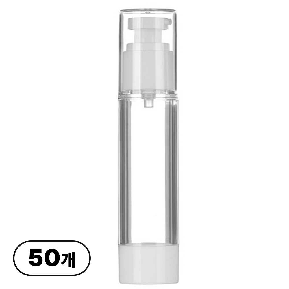 [50개묶음판매] 에어리스 진공에센스펌프 20ml 30ml 50ml 80ml 100ml 휴대용 공병 용기 75,360원