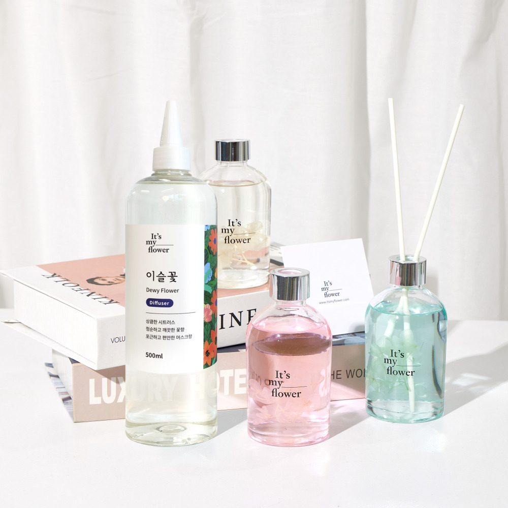 양재동꽃시장향 꽃집향 생화향을 담은 이슬꽃디퓨저와 대용량리필액 500ml 41,000원