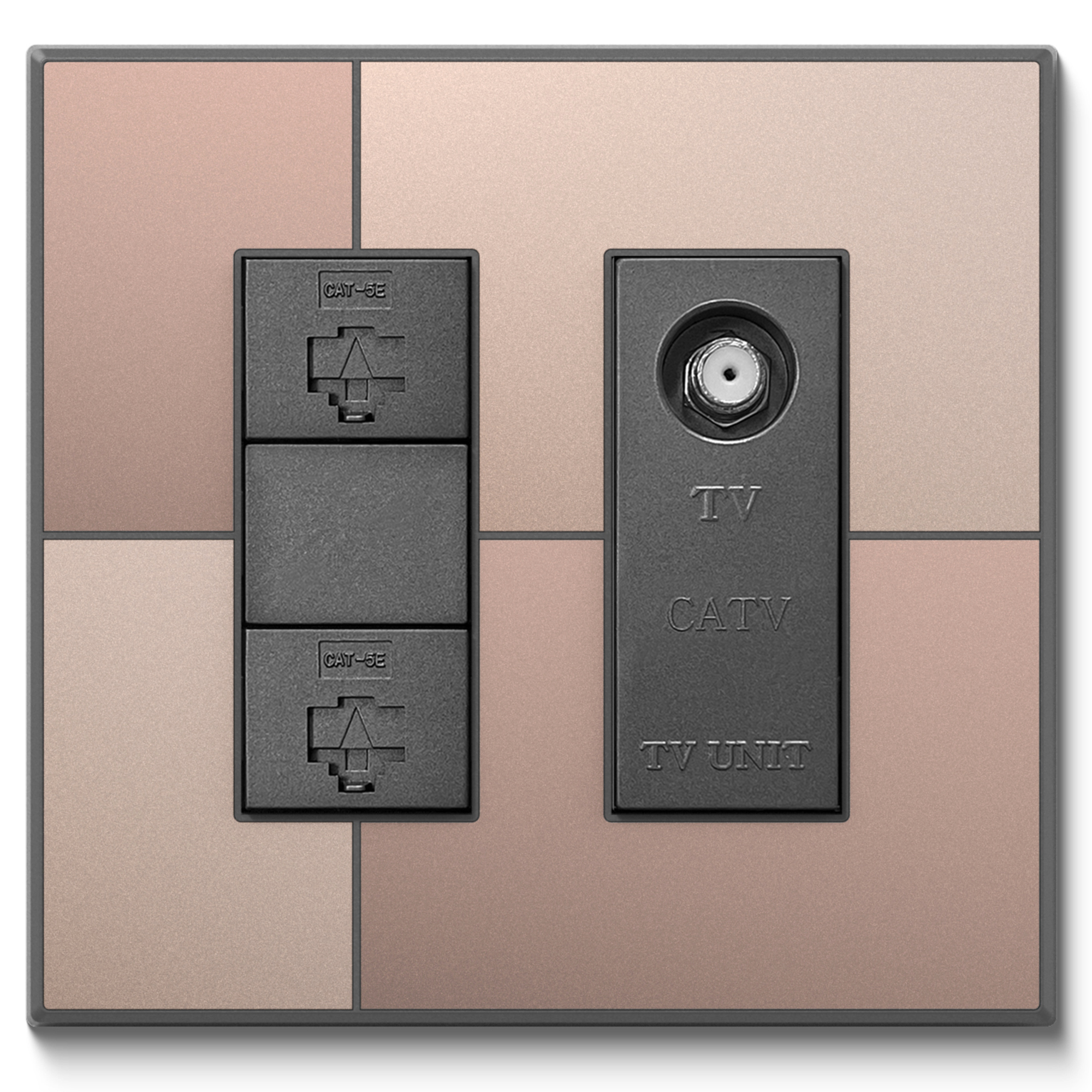 틸인스 갤러리 통신 RJ45 2구 + CATV 유니트 2방 브라운골드, 1개 23,970원