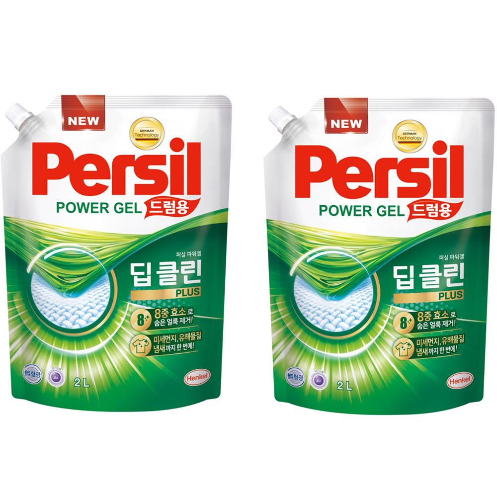 퍼실 딥클린 플러스 파워젤 액상세제 드럼용 리필, 2L, 2개 17,360원