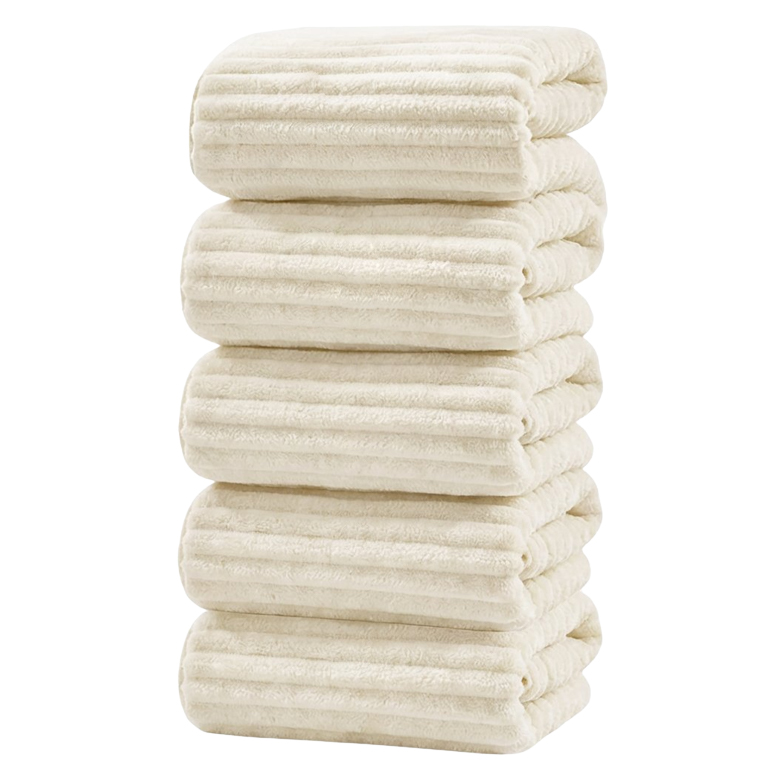 Ahomeone 수건 초극세사 타월 수건 부드러운,강력흡수,안빠지는 호텔 수건, 5개, 흰색 19,900원