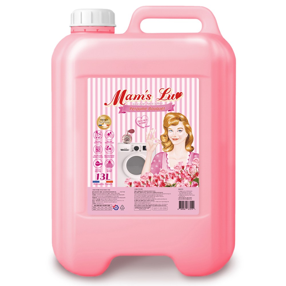 맘스럽 퍼퓸부케 프리미엄 섬유유연제 말통형 특대용량 고급 프랑스 향수첨가 에이프릴 핑크로즈향 실내건조형 구연산첨가 프리미엄 10,560원