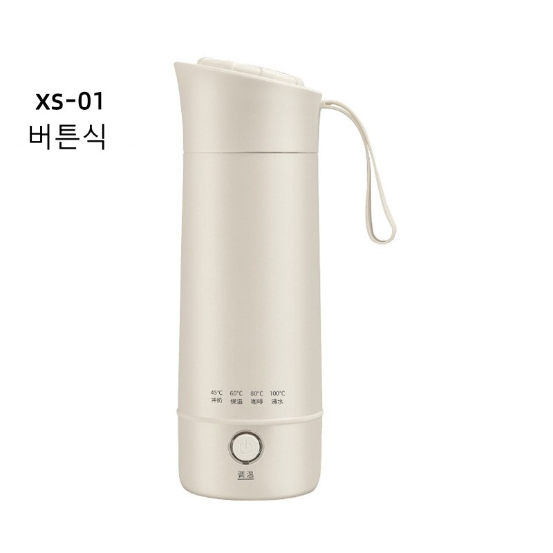 휴대용 전기포트 텀블러 커피포트 휴대용 전기포트 휴대용 포트 가열 텀블러 여행 휴대용 포트기 스텐304 전기 주전자 분유포트 400ML, 기계버튼식 28,900원