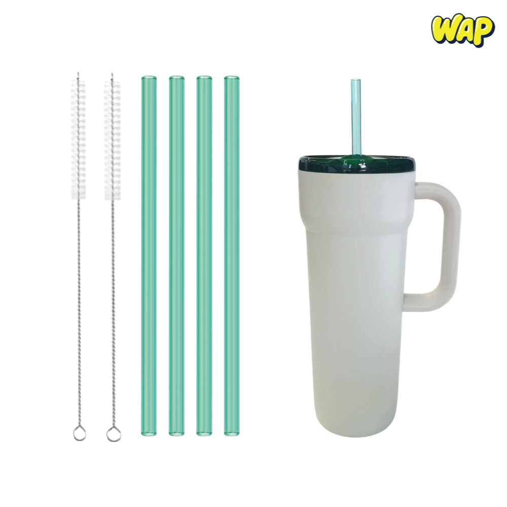 WAP 스타벅스 단테 스탠리 텀블러 호환 28cm 그린 내열 트라이탄 빨대 세척솔 세트 7,830원