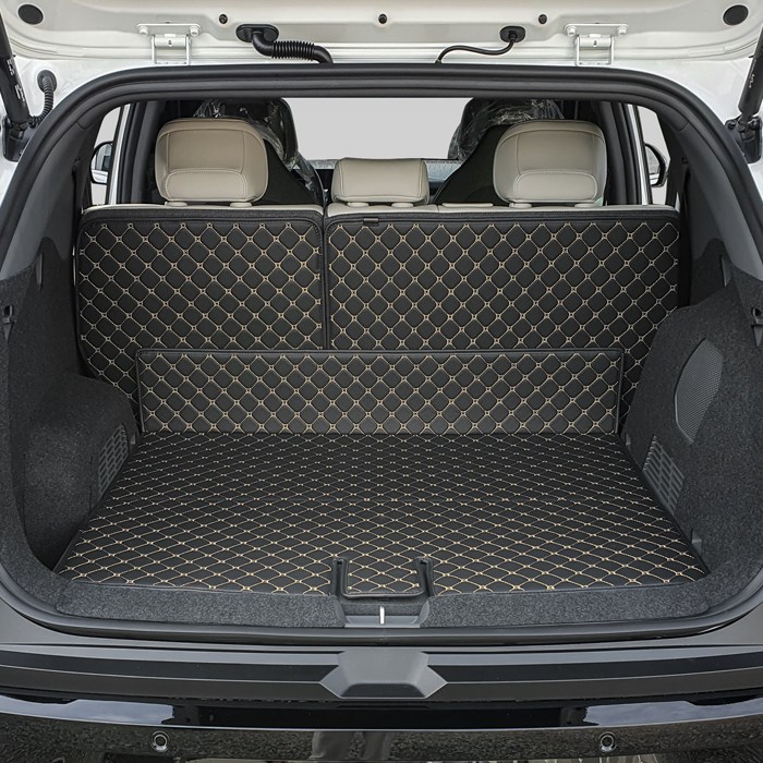 카프트 EV3 호환 트렁크매트 프리미엄 퀄팅 가죽 차박 용품, 블랙-베이지 69,000원