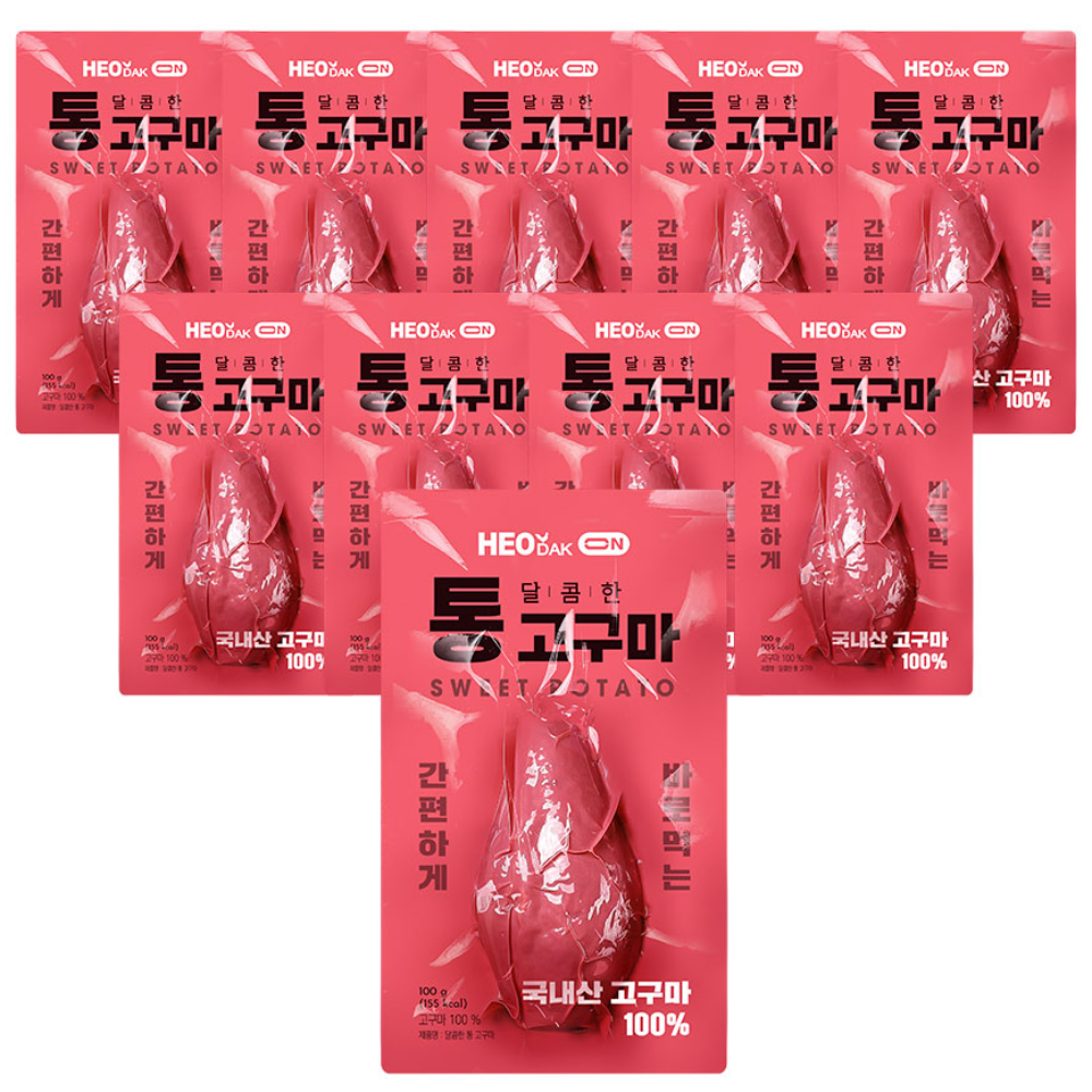 허닭ON 바로먹는 실온 달콤한 통 고구마, 10개, 100g 26,900원