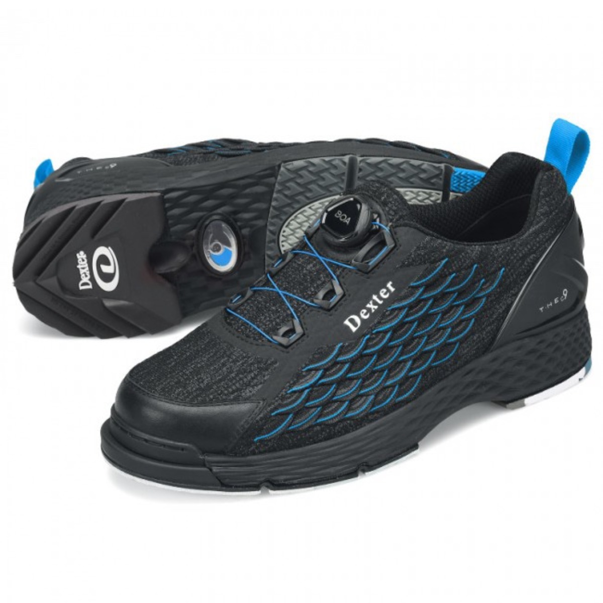 덱스터 THE C9 니트보아 (블랙블루) 양손 좌우겸용 탈부착 다이얼 볼링화 더씨나인 신발 275,000원