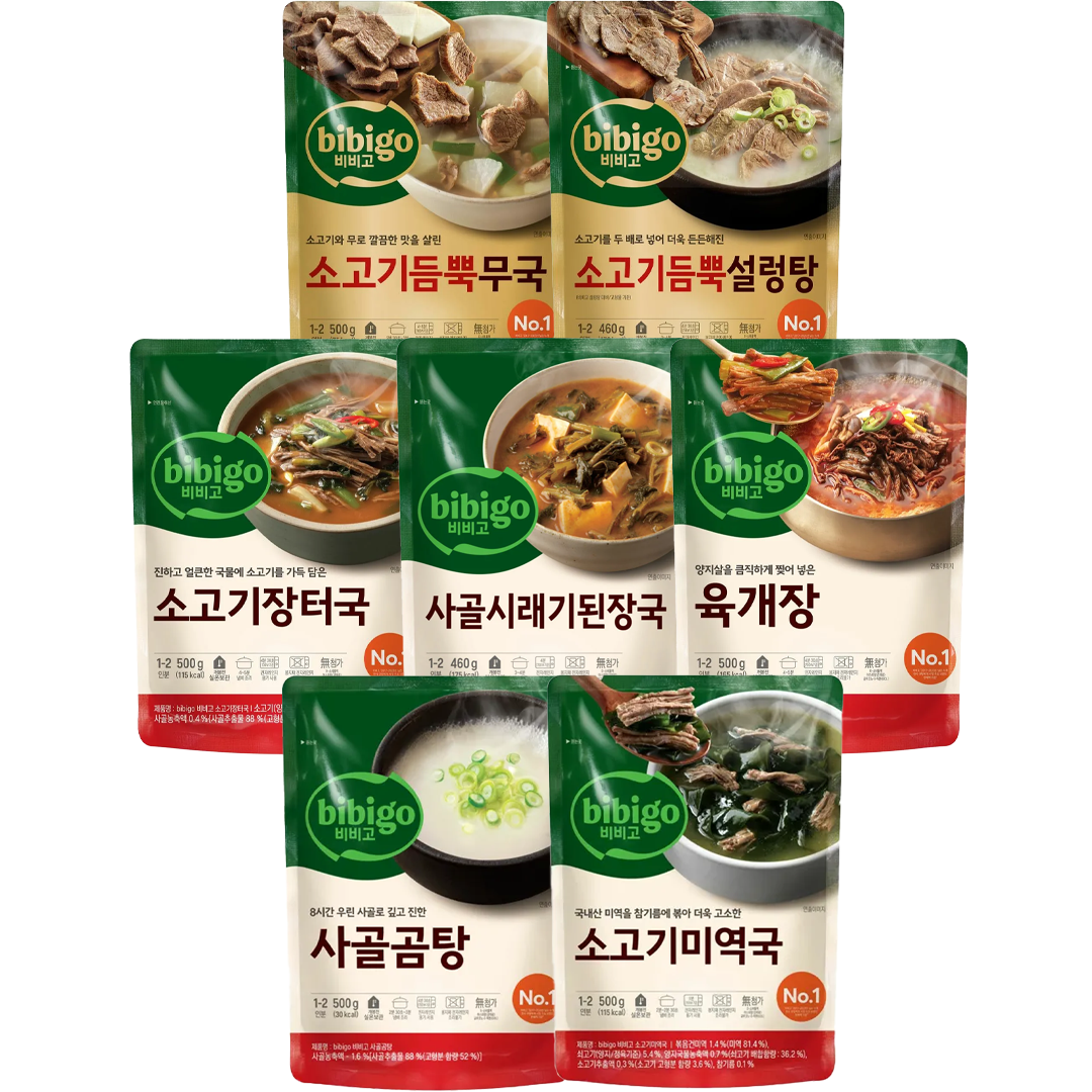 (꾸리미) 간편국탕 7종 (소고기듬뿍무국+소고기듬뿍설렁탕+미역+육개장+시래기된장+소고기장터+사골곰탕), 1세트, 460g 29,900원