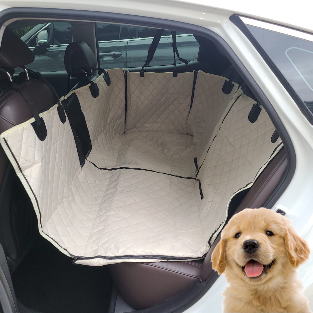 차량용 대형견 뒷좌석 카시트 풀커버 중형견 강아지 반려견 방수 매쉬 오픈형 차시트 자동차시트 베이지 39,900원