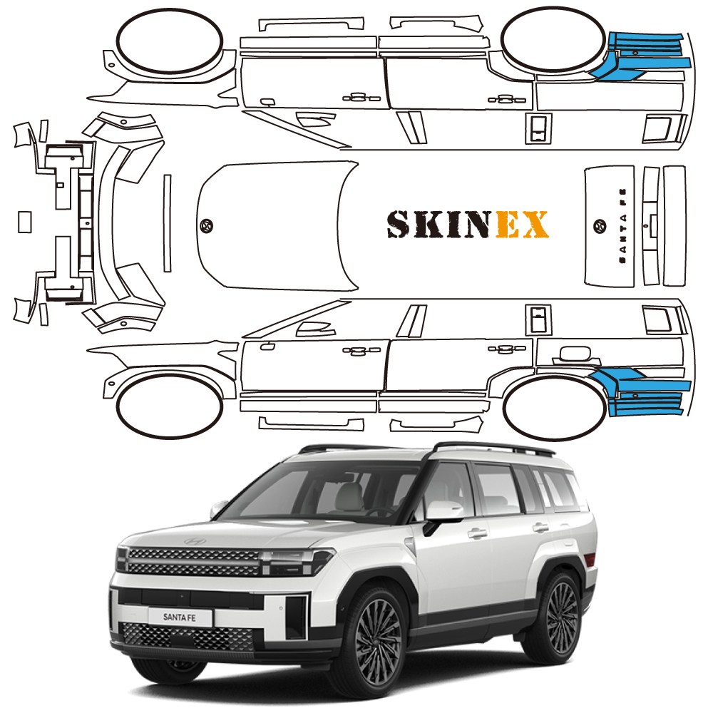 스킨엑스 싼타페 MX5 캘리그래피 리어범퍼사이드 PPF 차량보호필름 64,000원