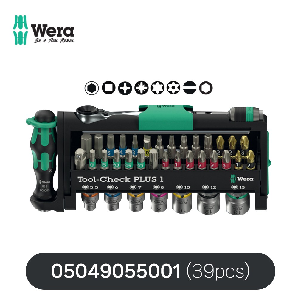 WERA 베라 비트 소켓 세트1 05049055001 Tool check plus1 툴첵 플러스1 (39PCS) 127,600원