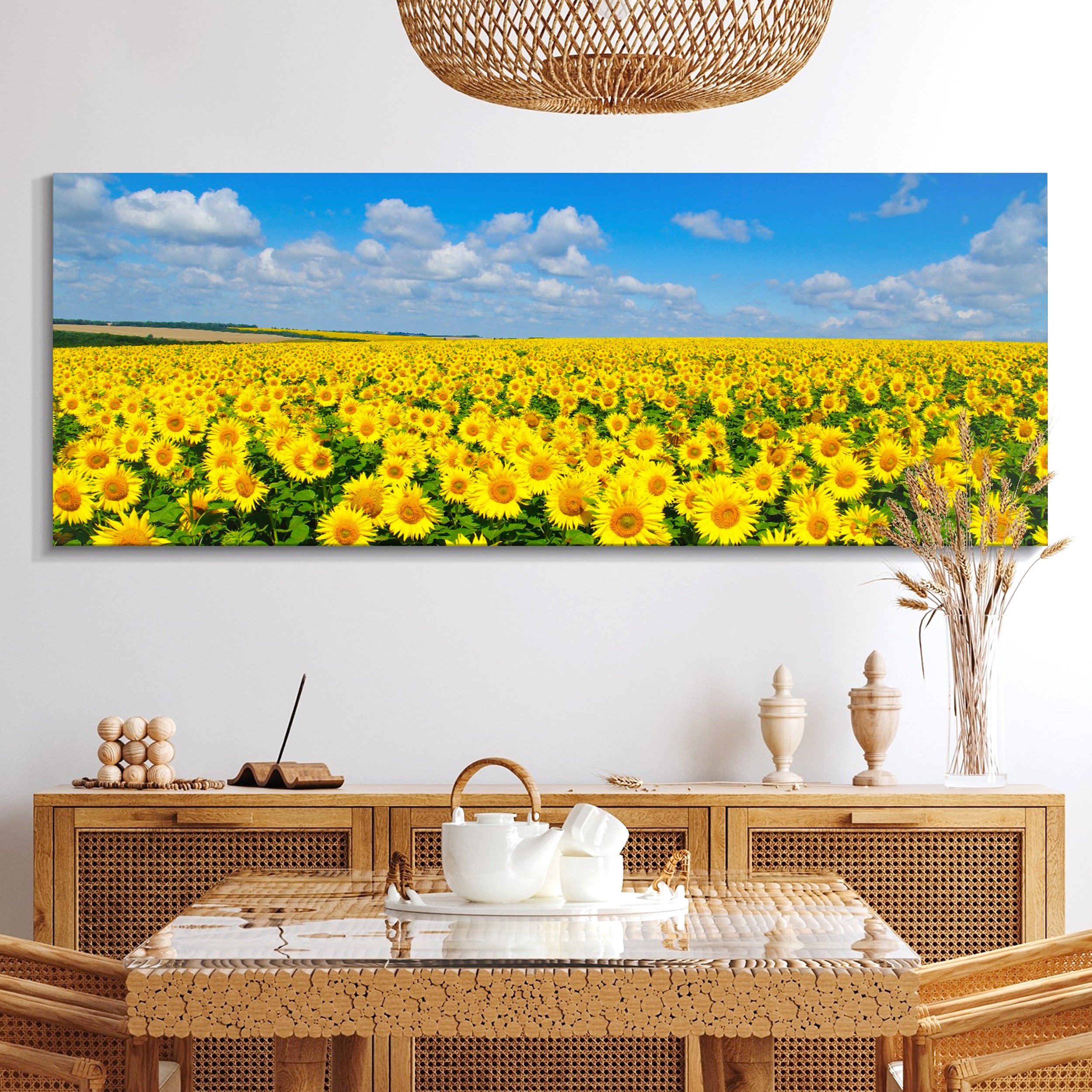 [인메이블] 대형 해바라기 액자 가화만사성 거실 풍수 인테리어 와이드 풍경 그림 102,000원