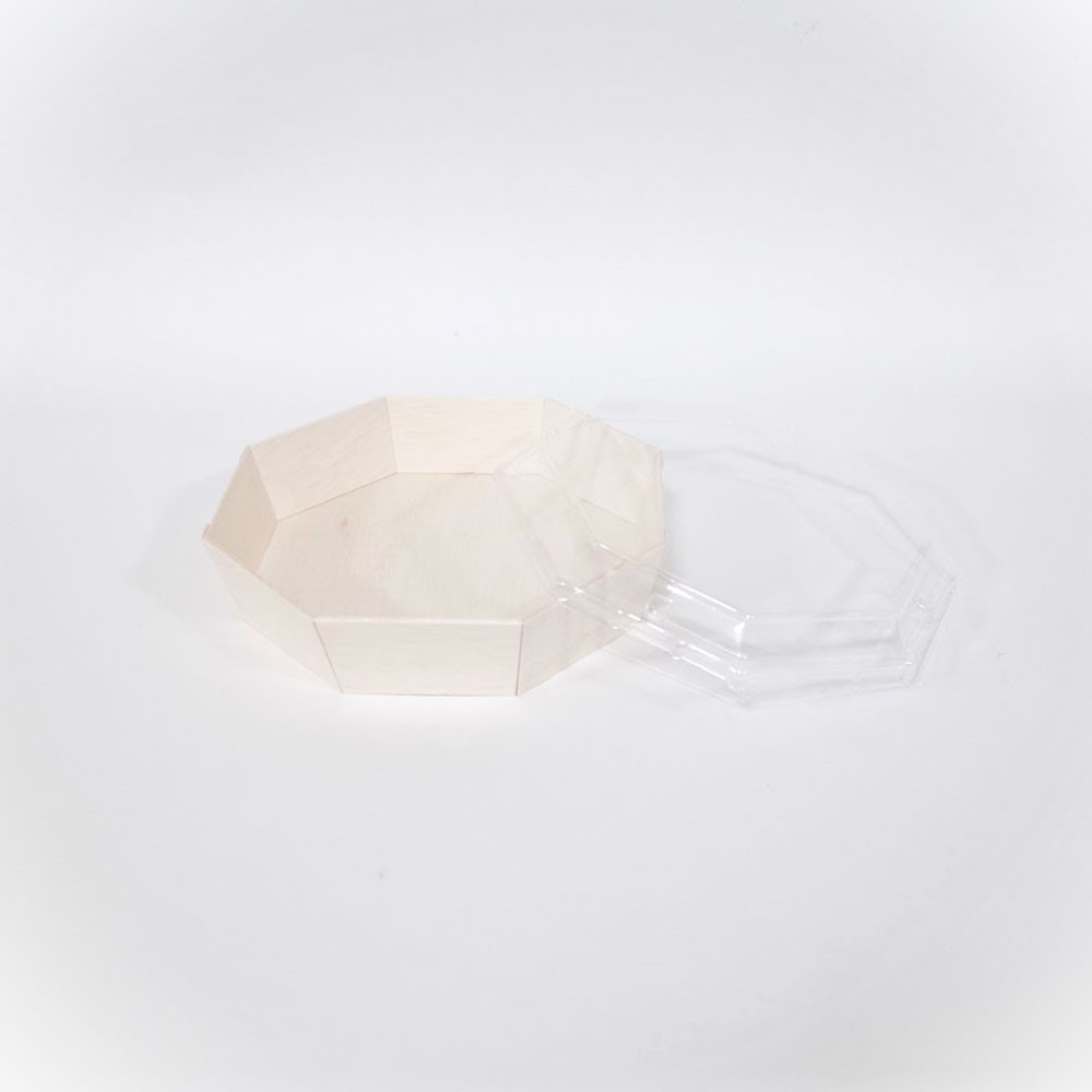 엠엔피 나무용기 팔각형 중 투명뚜껑, 5세트, 1개 16,500원