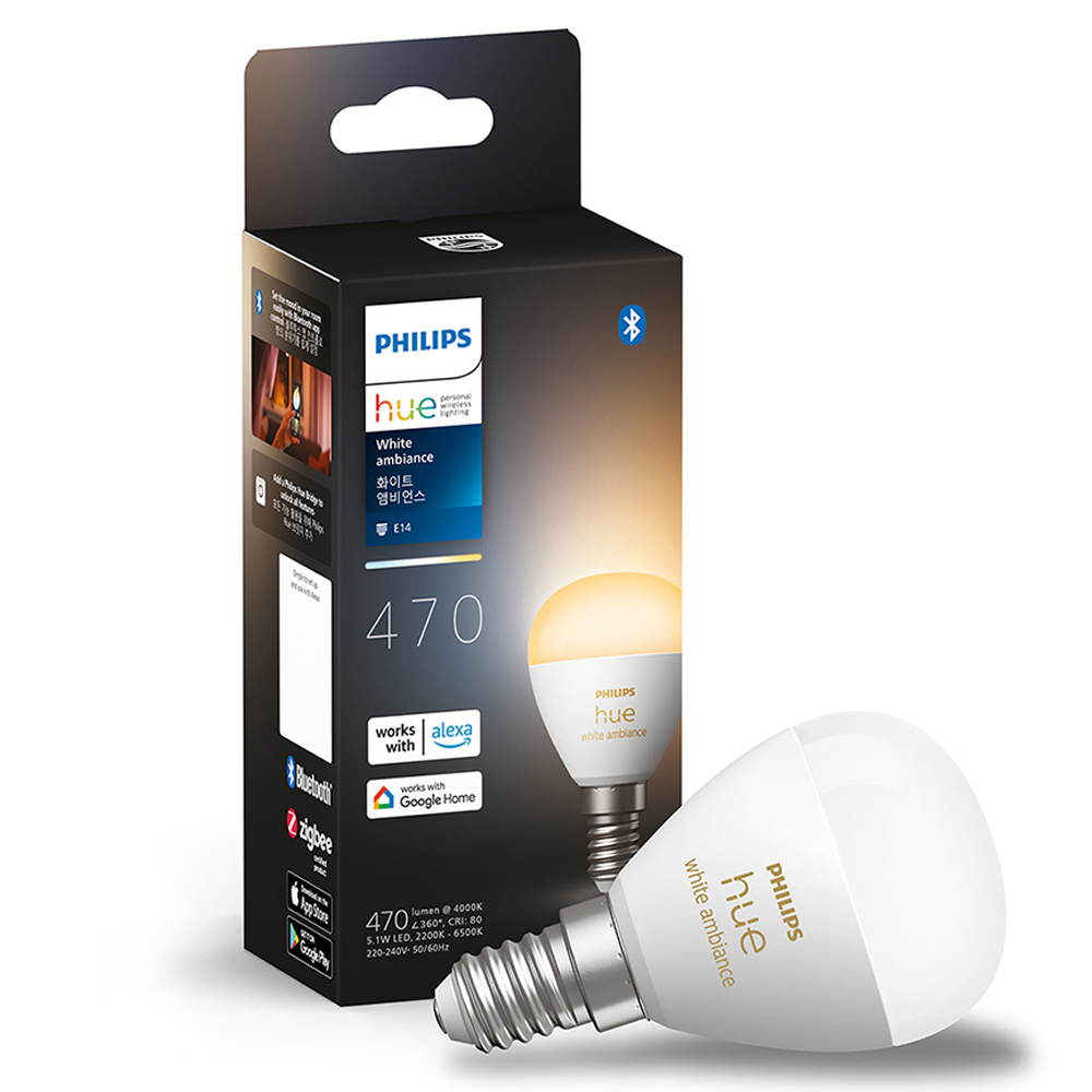 필립스휴 화이트 앰비언스 러스터 E14 스마트 전구 5.1W 43,660원