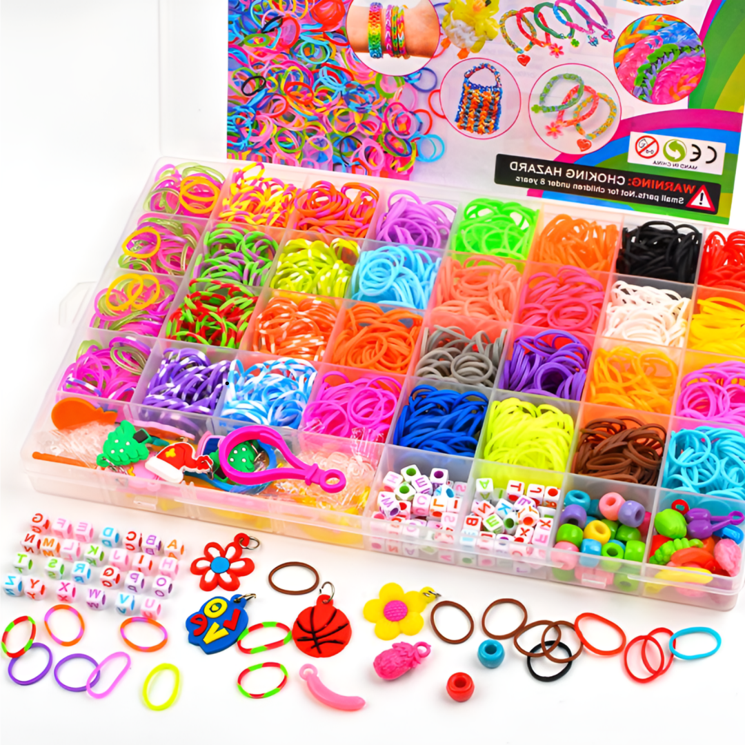 창의폭팔 애니윙 손끝놀이 고무줄 팔찌 만들기 룸밴드 공예 2500개 13,800원