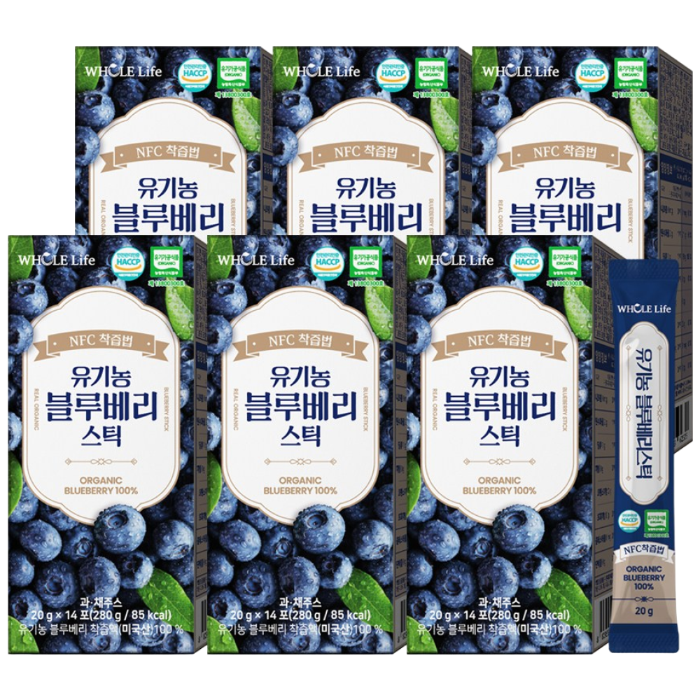 홀라이프 유기농 블루베리스틱, 6박스, 280g 99,000원
