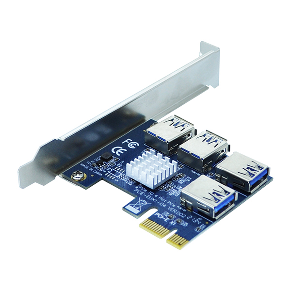 엠비에프 PCI-E USB3.0 멀티 4포트 라이저 카드 데스크탑용, MBF-MINING4P, 1개 29,250원