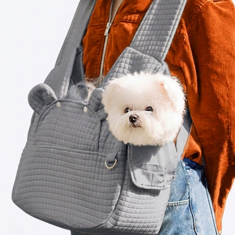 강아지 앞가방 이동장 반려동물 이동가방 고양이 여행용 프론트백, 1개, 그레이 23,900원