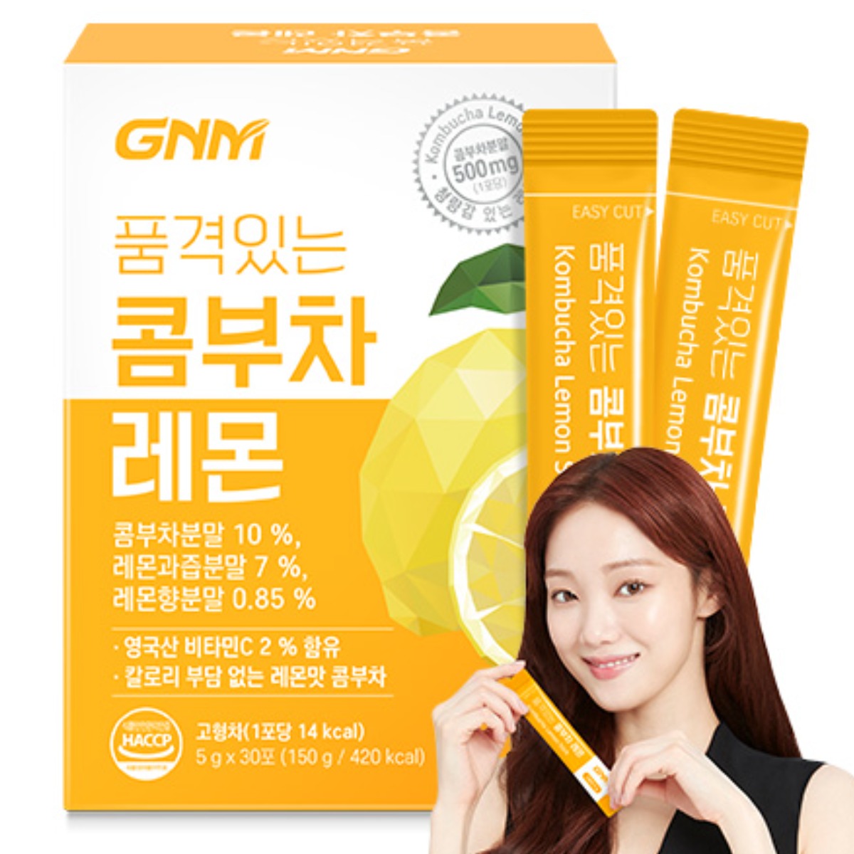 GNM 품격있는 콤부차 레몬 비타민C 유산균 분말 스틱, 5g, 30개입, 1개 9,800원