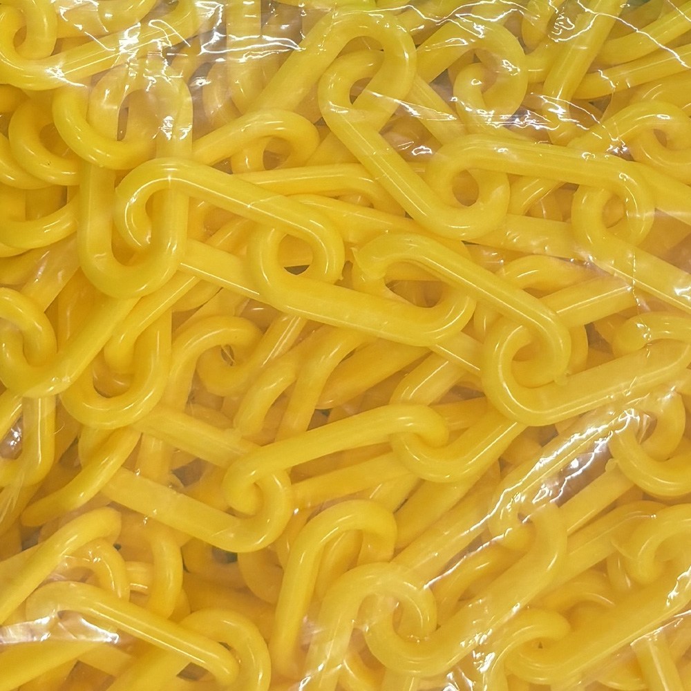 플라스틱 체인 8mm 10m + 연결고리 4p 세트 주차금지 출입금지 차단, 노랑세트, 1개 19,000원