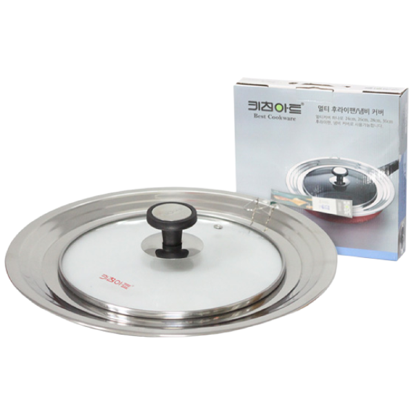 키친아트 멀티 후라이팬뚜껑 냄비뚜껑 다용도, 1개, 24cm~30cm 12,750원