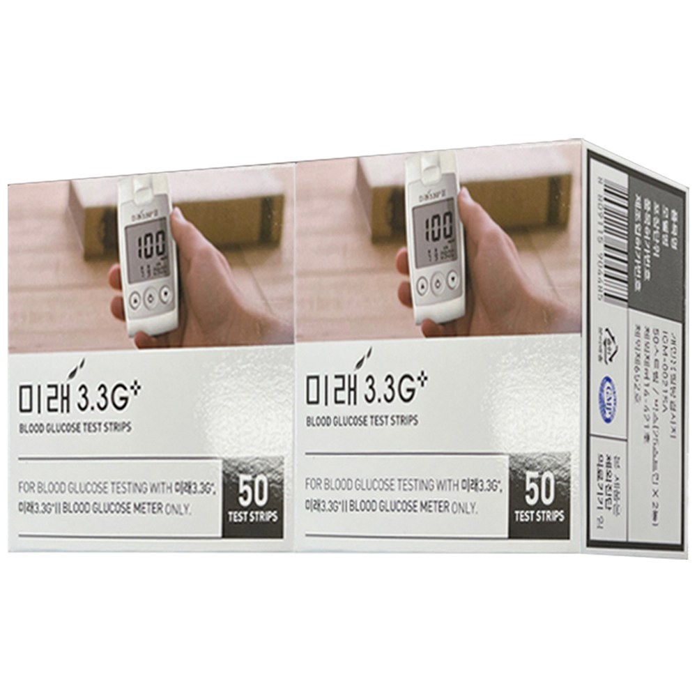 인포피아 미래3.3 플러스 혈당시험지50매들이2박스- 혈당측정지, 2개입, 50매입 24,440원