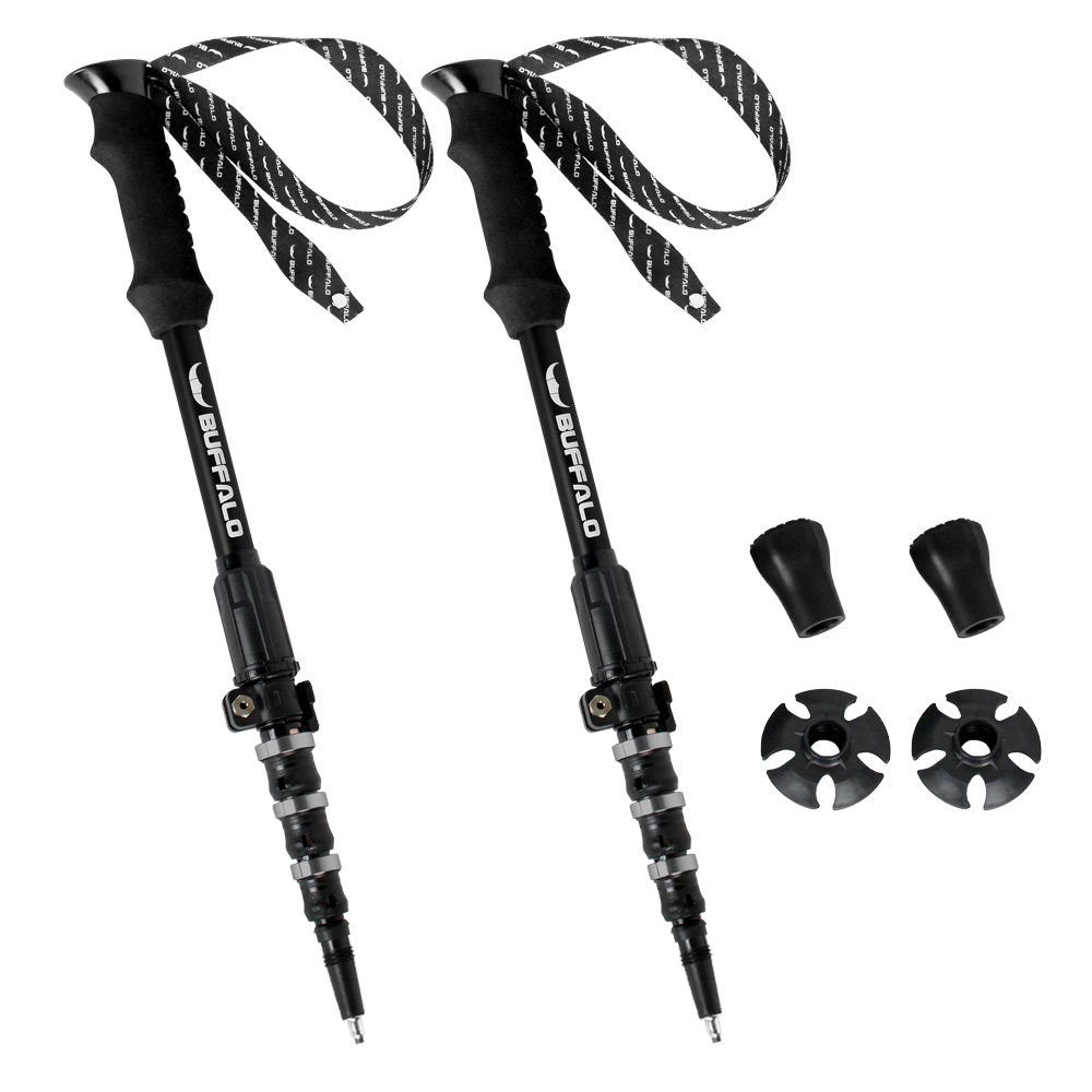 버팔로 써밋엑스 P&P 5단 등산스틱 2p 세트, 블랙, 1세트 89,000원