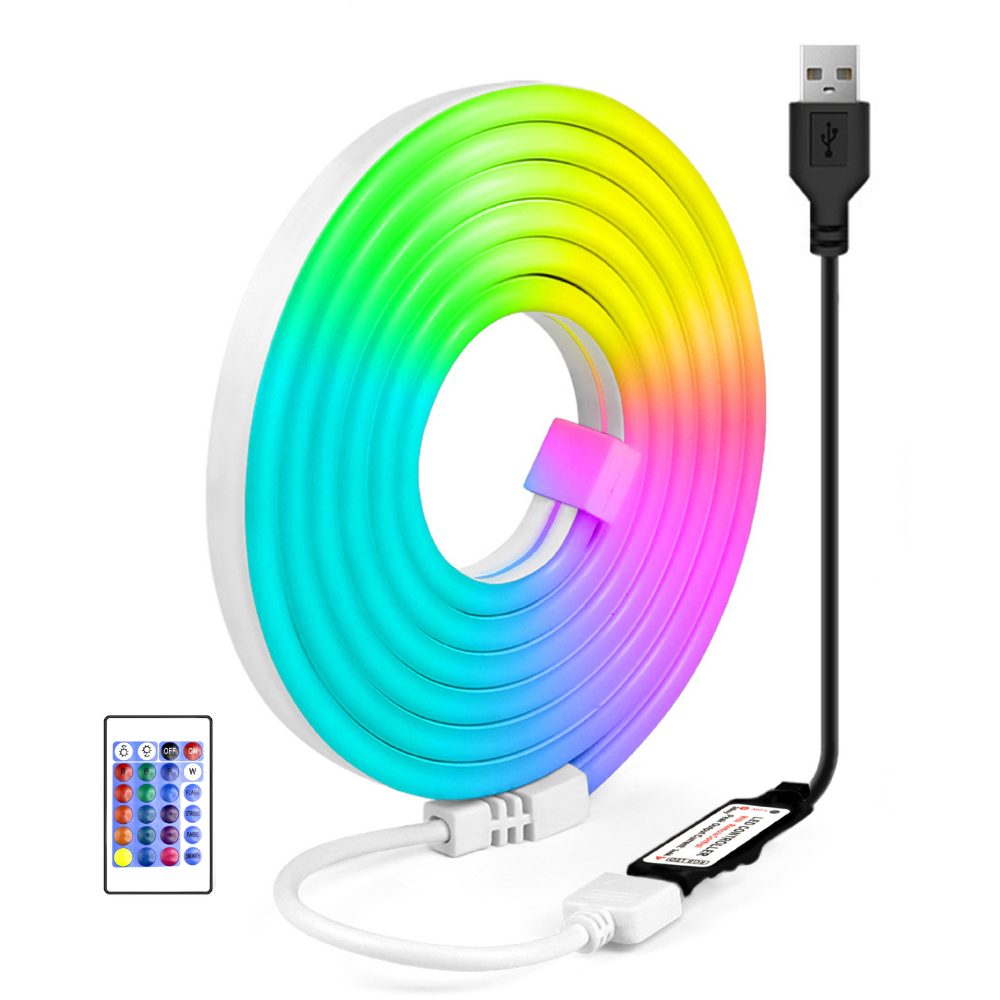 원그리드 RGB 네온플렉스 USB LED 스트립 5m 잘라쓰는 줄조명, 1개, RGB 20,000원