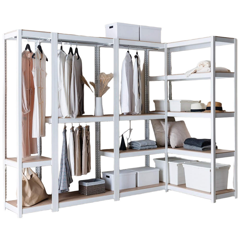 홈던트하우스 무볼트 조립식 드레스룸 시스템 행거 높이1200 3단 (봉1개), 블랙 94,800원