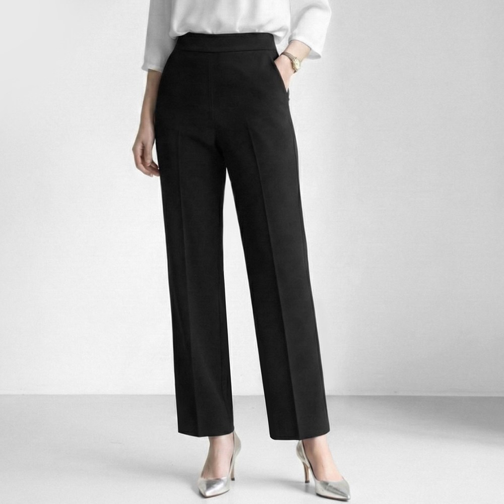 [간절기 일자 레귤러핏] 에이플심플 여성 일자팬츠 고탄력 스판바지 14,220원