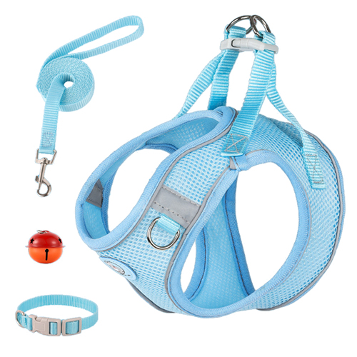 풀팟 소프트 X자형 하네스+견인줄+목줄, 반사세이프, 소형견,중형견, 블루, 1개 12,900원