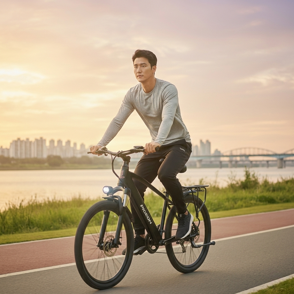 플라잉스 MTB 전기 자전거 전동 바이크 26인치 7단 출퇴근 배달 자토바이, 블루, 경량스틸 1,059,000원