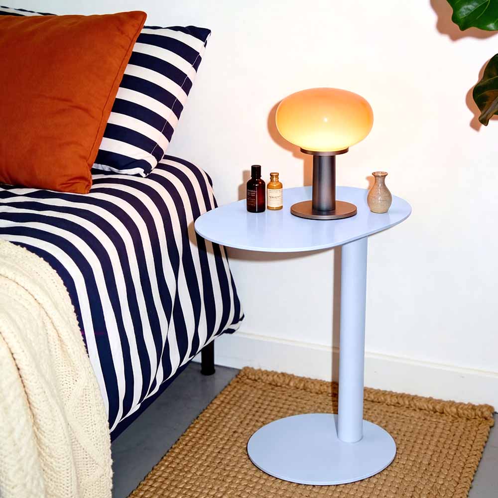 소파 사이드 타원형 테이블 소파 철제 철재 테이블 카페 매장 침대 사이드협탁 디스플레이, 블랙 119,000원