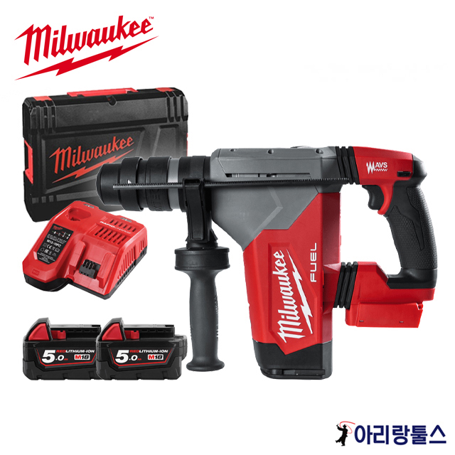 밀워키 M18 FHP-502X 18V FUEL SDS-Plus 로터리 함마드릴II_32mm 5.0Ah 배터리 2팩 충전기 케이스, 1개 753,320원