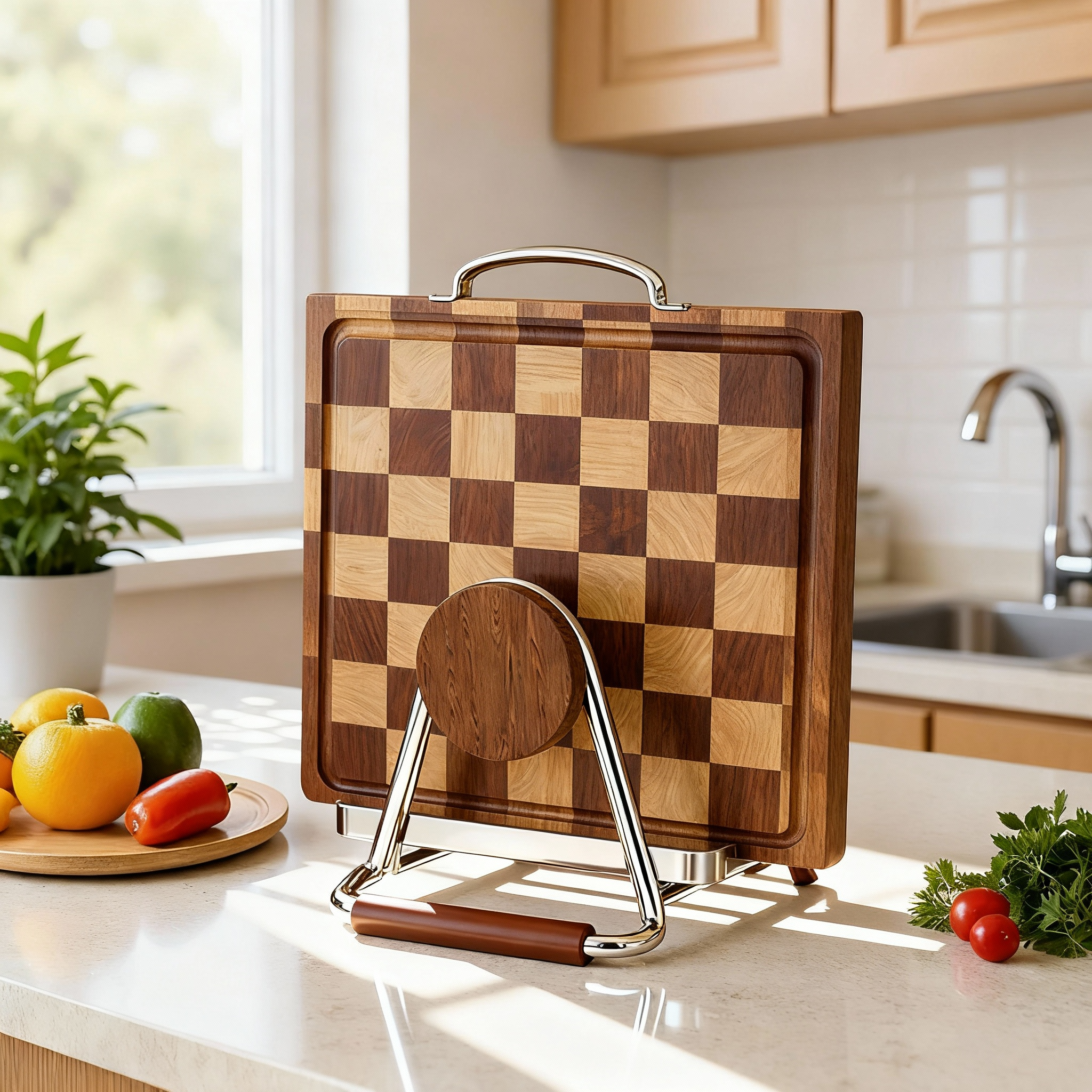 Tinduo 스테인리스 도마 거치대 다기능 거치대 주방용품 도마건조대 도마정리대, 1개, 원형 2단 31,290원